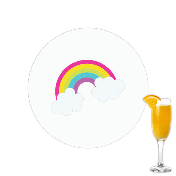 Custom Rainbows and Unicorns Printed Drink Topper - 2.15"