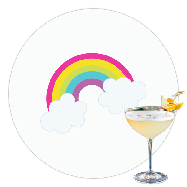 Custom Rainbows and Unicorns Printed Drink Topper - 3.5"