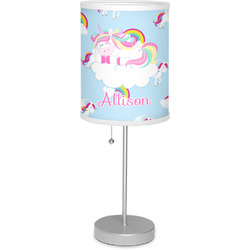 Rainbows and Unicorns 7" Drum Lamp with Shade (Personalized)