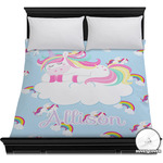 Rainbows and Unicorns Duvet Cover - Full / Queen w/ Name or Text