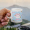 Rainbows and Unicorns Espresso Cup - 3oz LIFESTYLE (new hand)