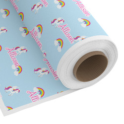 Rainbows and Unicorns Fabric by the Yard - Cotton Twill (Personalized)