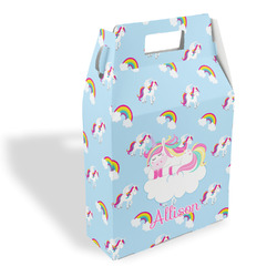 Rainbows and Unicorns Gable Favor Box (Personalized)