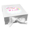 Rainbows and Unicorns Gift Boxes with Magnetic Lid - White - Front