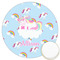 Rainbows and Unicorns Icing Circle - Large - Front