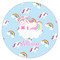 Rainbows and Unicorns Icing Circle - Large - Single