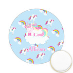 Rainbows and Unicorns Printed Cookie Topper - 2.15" (Personalized)