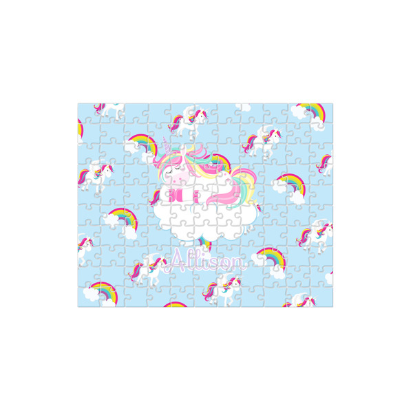 Custom Rainbows and Unicorns 110 pc Jigsaw Puzzle (Personalized)