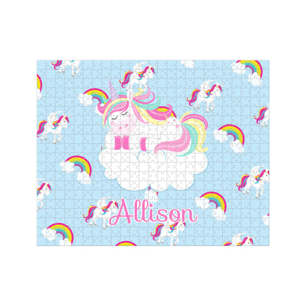 Custom Rainbows and Unicorns 500 pc Jigsaw Puzzle (Personalized)