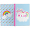 Rainbows and Unicorns Large Hard Cover Journal - Apvl