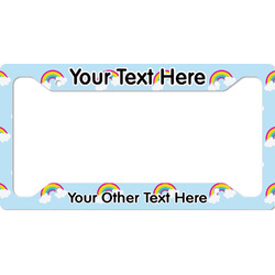 Rainbows and Unicorns License Plate Frame - Style A (Personalized)