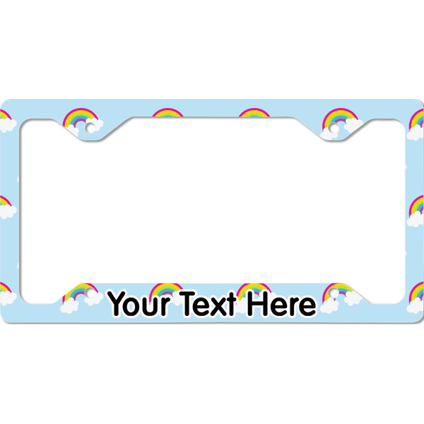 Custom Rainbows and Unicorns License Plate Frame - Style C (Personalized)