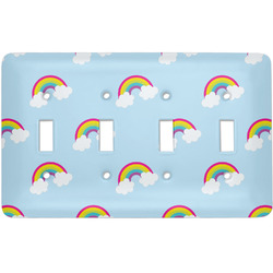 Rainbows and Unicorns Light Switch Cover (4 Toggle Plate)
