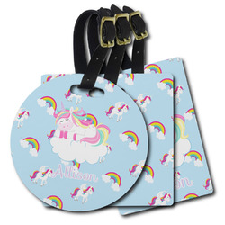 Rainbows and Unicorns Plastic Luggage Tag (Personalized)