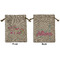 Rainbows and Unicorns Medium Burlap Gift Bag - Front and Back