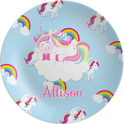 Rainbows and Unicorns Melamine Plate (Personalized)
