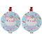 Rainbows and Unicorns Metal Ball Ornament - Front and Back