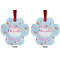 Rainbows and Unicorns Metal Paw Ornament - Front and Back