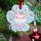 Rainbows and Unicorns Metal Paw Ornament - Lifestyle