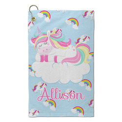 Rainbows and Unicorns Microfiber Golf Towel - Small (Personalized)