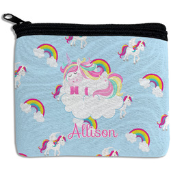 Rainbows and Unicorns Rectangular Coin Purse w/ Name or Text