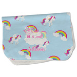 Rainbows and Unicorns Burp Cloth - Fleece w/ Name or Text