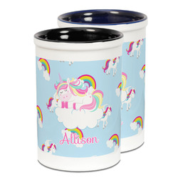 Rainbows and Unicorns Ceramic Pencil Holder - Large