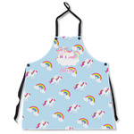 Rainbows and Unicorns Apron Without Pockets w/ Name or Text