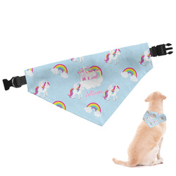 Rainbows and Unicorns Dog Bandana - Large w/ Name or Text