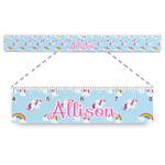 Rainbows and Unicorns Plastic Ruler - 12" (Personalized)