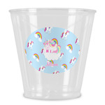 Rainbows and Unicorns Plastic Shot Glass (Personalized)