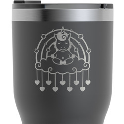 Rainbows and Unicorns RTIC Tumbler - Black - Engraved Front & Back (Personalized)