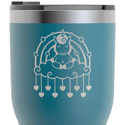 Rainbows and Unicorns RTIC Tumbler - Dark Teal - Laser Engraved - Double-Sided (Personalized)