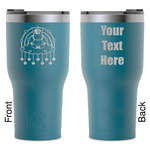 Rainbows and Unicorns RTIC Tumbler - Dark Teal - Laser Engraved - Double-Sided (Personalized)