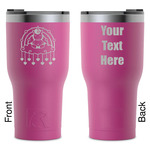 Rainbows and Unicorns RTIC Tumbler - Magenta - Laser Engraved - Double-Sided (Personalized)