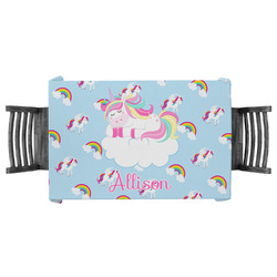 Rainbows and Unicorns Tablecloth - 58"x58" w/ Name or Text