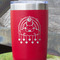 Rainbows and Unicorns Red Polar Camel Tumbler - 20oz - Close Up