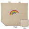 Rainbows and Unicorns Reusable Cotton Grocery Bag - Front & Back View