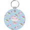 Rainbows and Unicorns Round Keychain (Personalized)