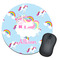 Rainbows and Unicorns Round Mouse Pad - LIFESTYLE 1