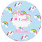 Rainbows and Unicorns Round Mousepad - APPROVAL