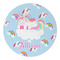 Rainbows and Unicorns Round Paper Coaster - Approval