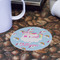 Rainbows and Unicorns Round Paper Coaster - Front