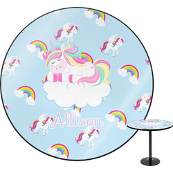 Rainbows and Unicorns Round Table - 24" (Personalized)