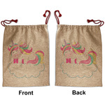 Rainbows and Unicorns Santa Sack - Front & Back