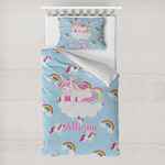 Rainbows and Unicorns Toddler Bedding Set - With Pillowcase (Personalized)