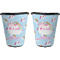 Rainbows and Unicorns Trash Can Black - Front and Back - Apvl