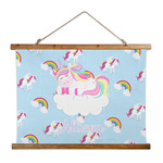 Rainbows and Unicorns Wall Hanging Tapestry - Wide (Personalized)