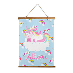 Rainbows and Unicorns Wall Hanging Tapestry - Tall (Personalized)