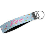 Rainbows and Unicorns Webbing Keychain Fob - Large (Personalized)